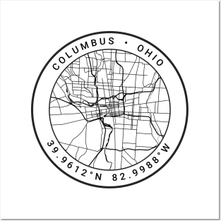 Columbus Map Posters and Art